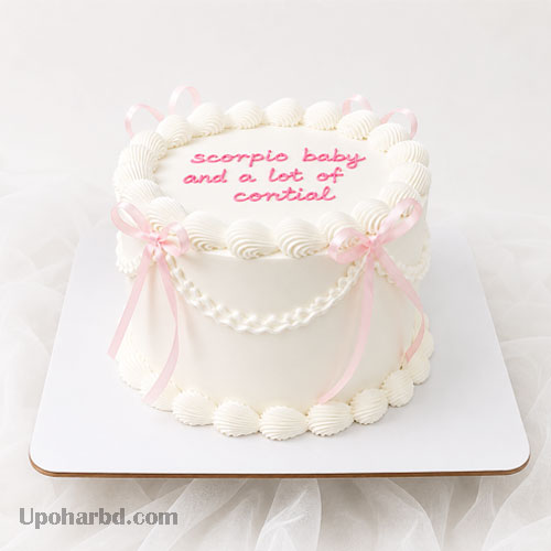 Pink Bow Vintage Cake