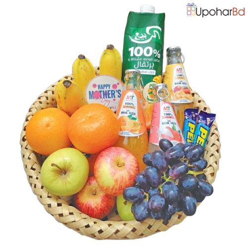 Fruit Basket With Juice