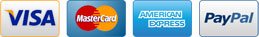 Pay with PayPal, Visa, American Express or Mastercard